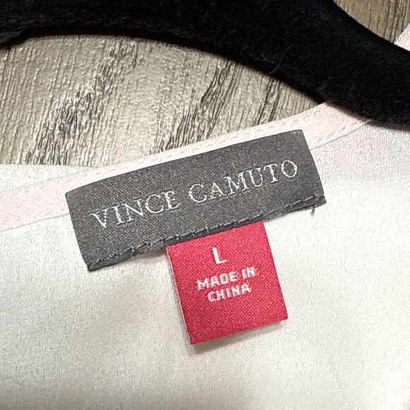 Vince Camuto Pink/black/white Graphic Design Sleeveless Top Size L - Picture 5 of 8